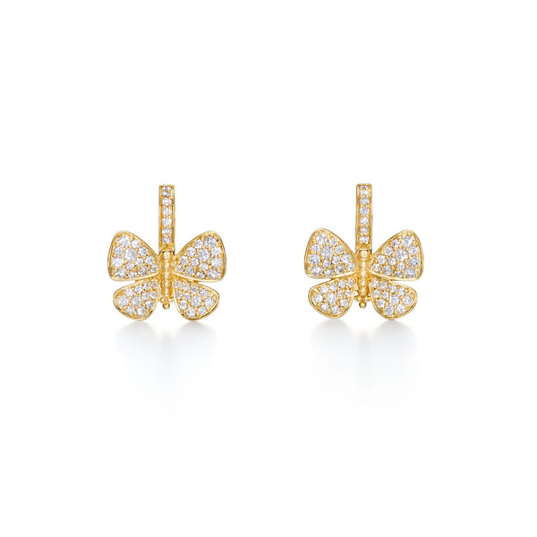 18K Snow Butterfly Earrings