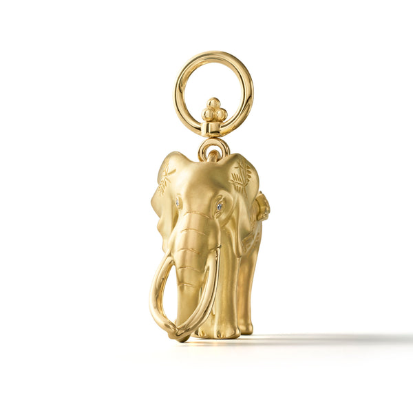 18K Large Tembo Elephant Pendant