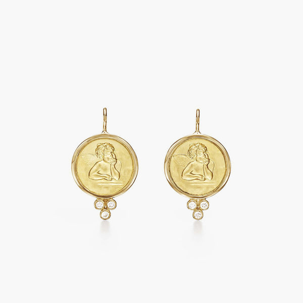 18K Angel Earrings