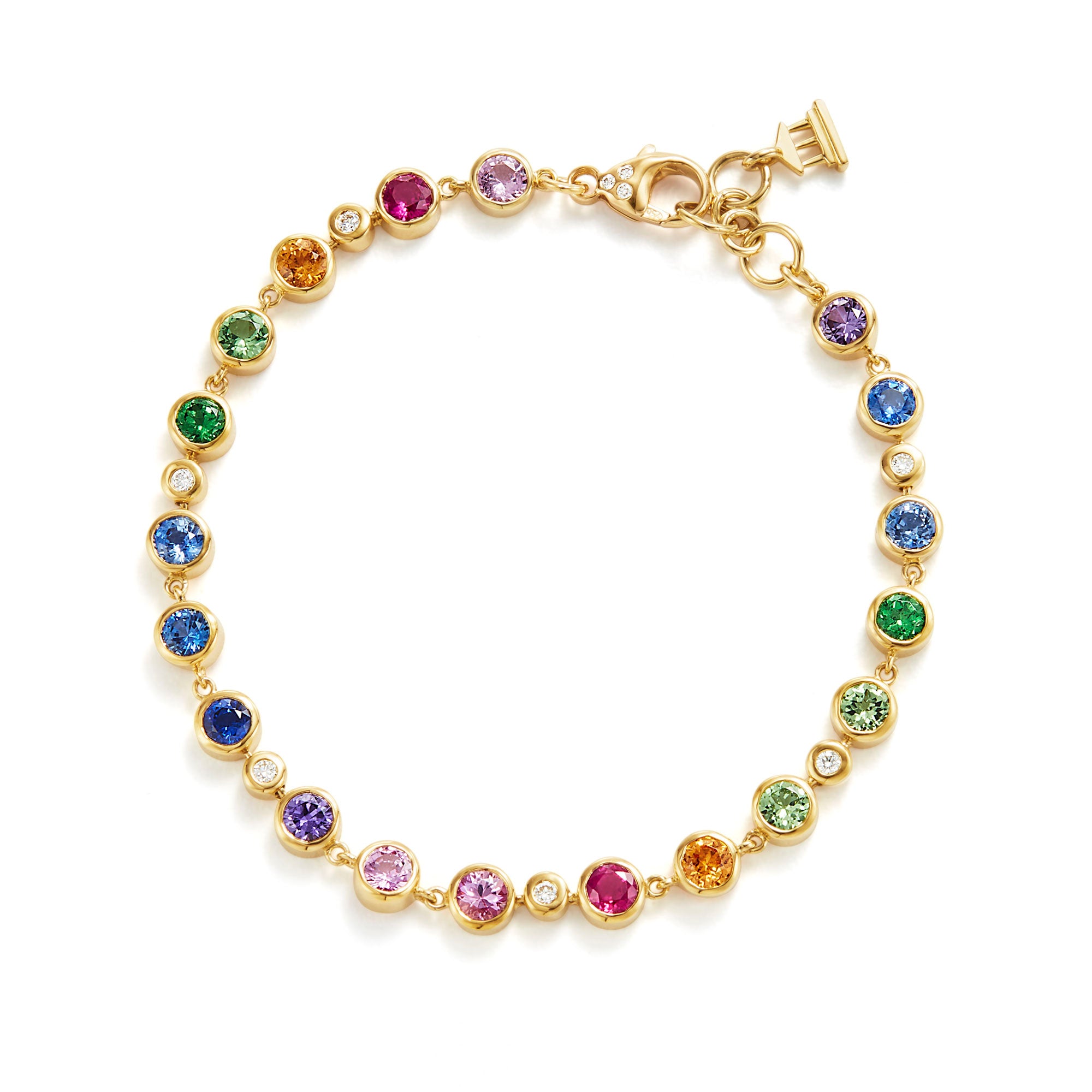 18K Rainbow Link Bracelet – Temple St. Clair