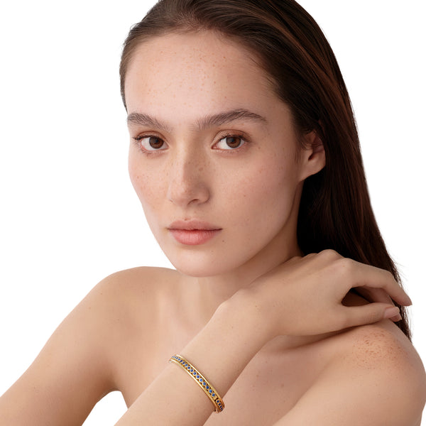 18K Blue Sapphire Eternity Bracelet