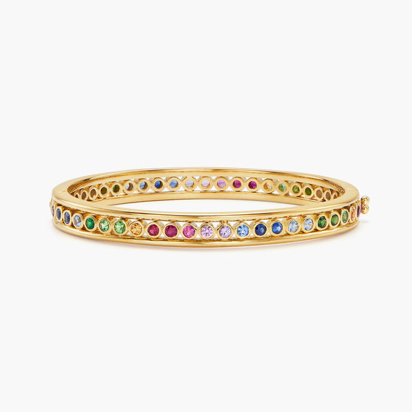 18K Rainbow Eternity Bracelet