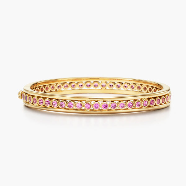 18K Pink Sapphire Eternity Bracelet