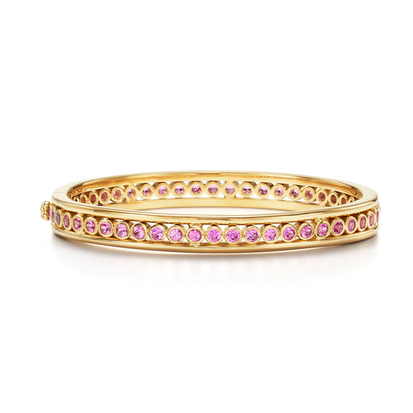 18K Eternity Pink Sapphire Bracelet