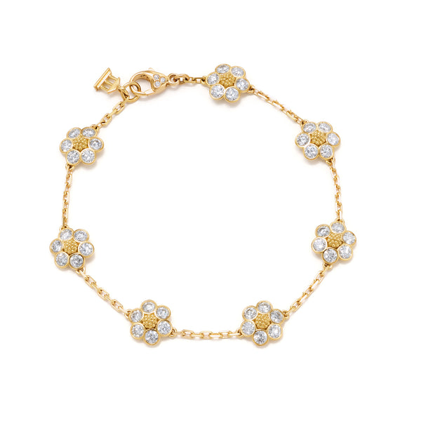 18K Diamond Fiori Link Bracelet