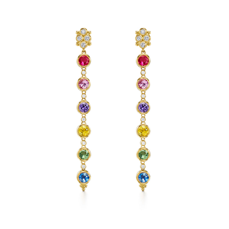 18K Rainbow Drop Earrings