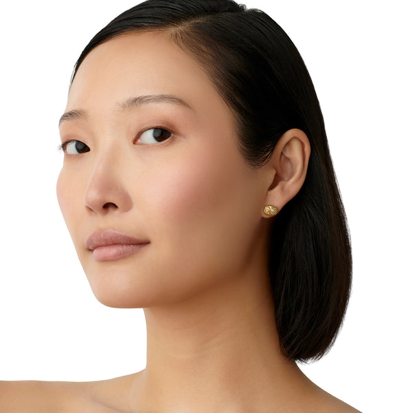 18K Athena Owl Post Earrings