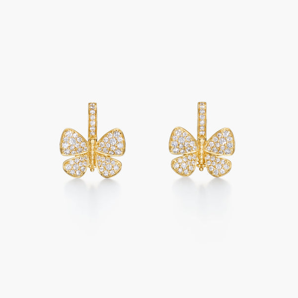 18K Snow Butterfly Earrings