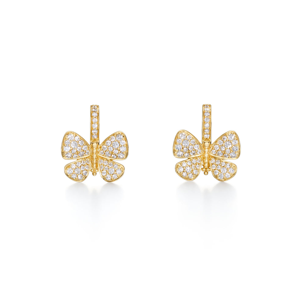 18K Snow Butterfly Earrings
