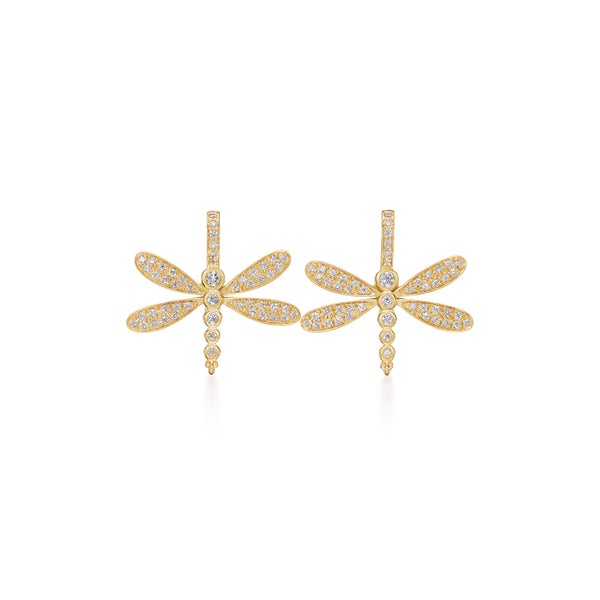 18K Dragonfly Earrings