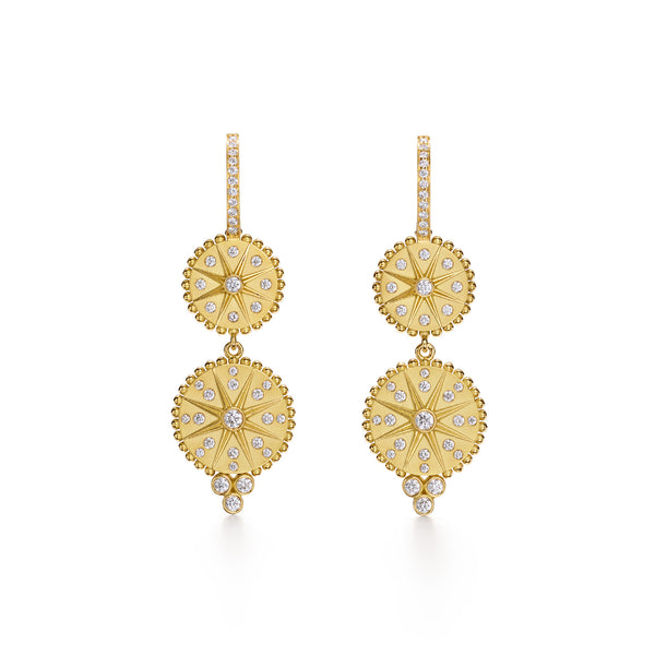 18K Orbit Star Drop Earrings
