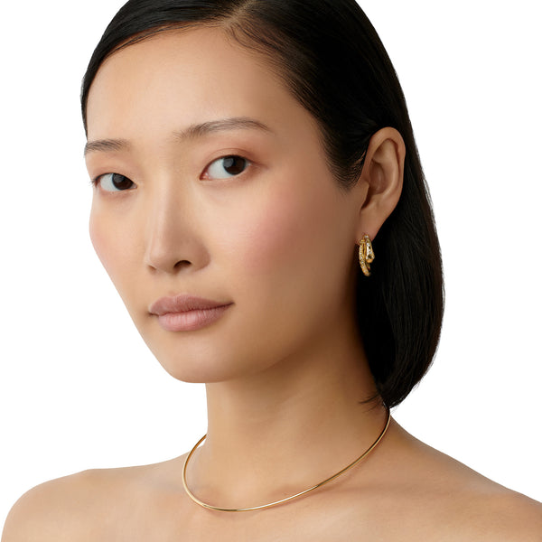 18K Delphi Serpent Hoops