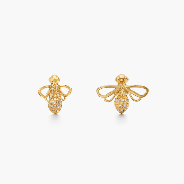 18K Busy Bee Earrings