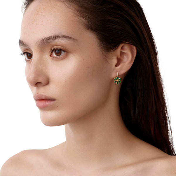 18K Tsavorite Fiori Earring