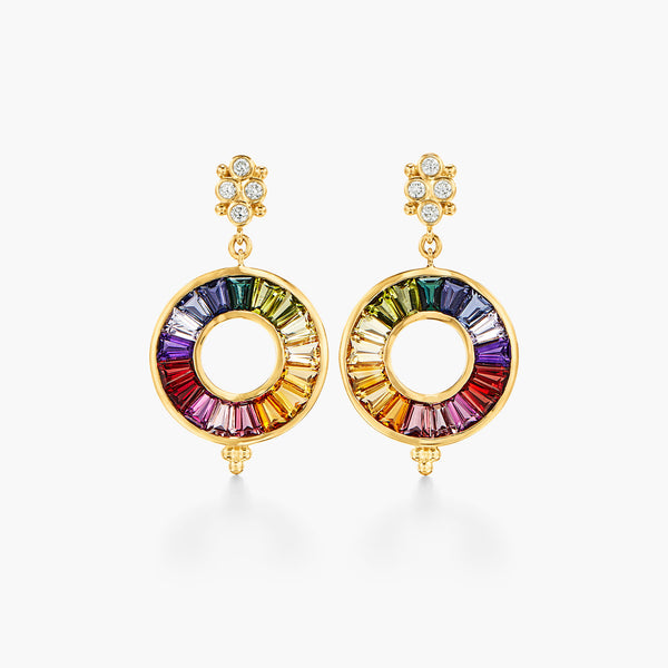 18K Color Wheel Earrings