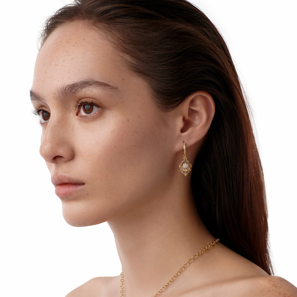 18K Diamond Fiori Amulet Earrings