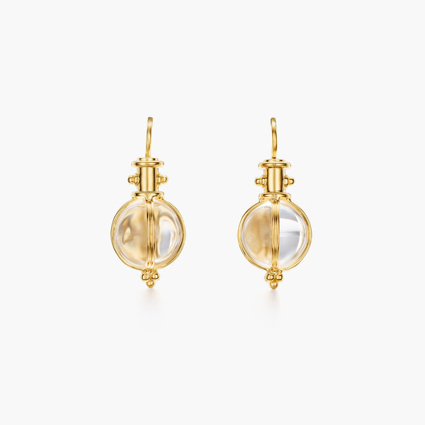 18K Classic Round Amulet Earrings