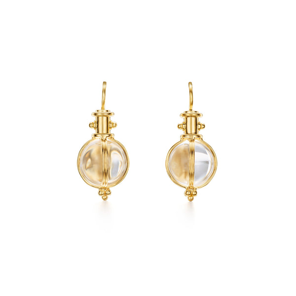 18K Classic Round Amulet Earrings