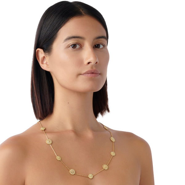 18K 19 Motif Orbit Necklace
