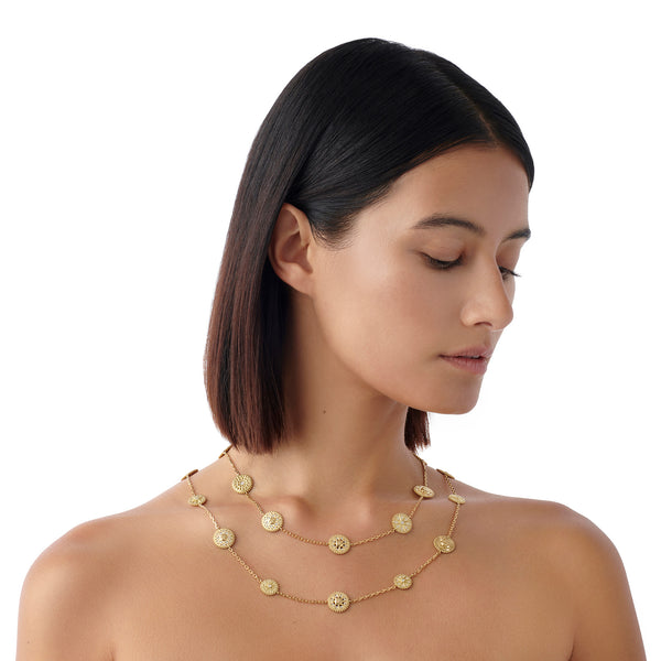 18K 19 Motif Orbit Necklace