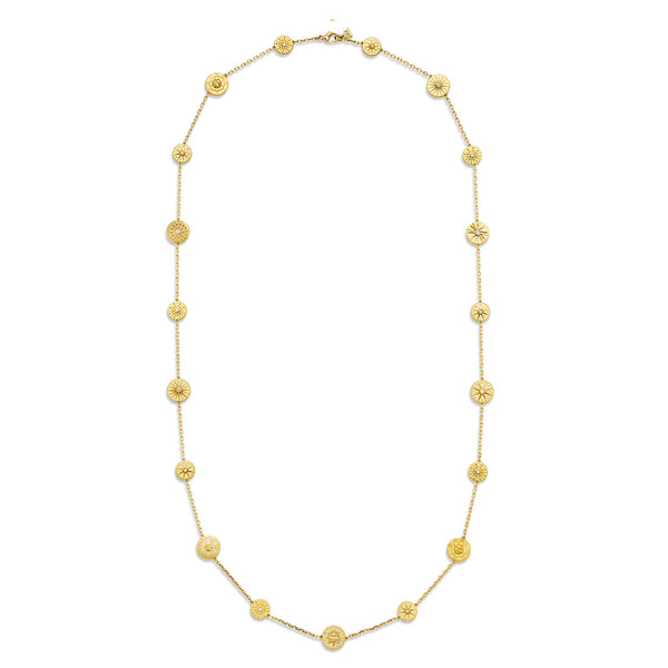 18K 19 Motif Orbit Necklace