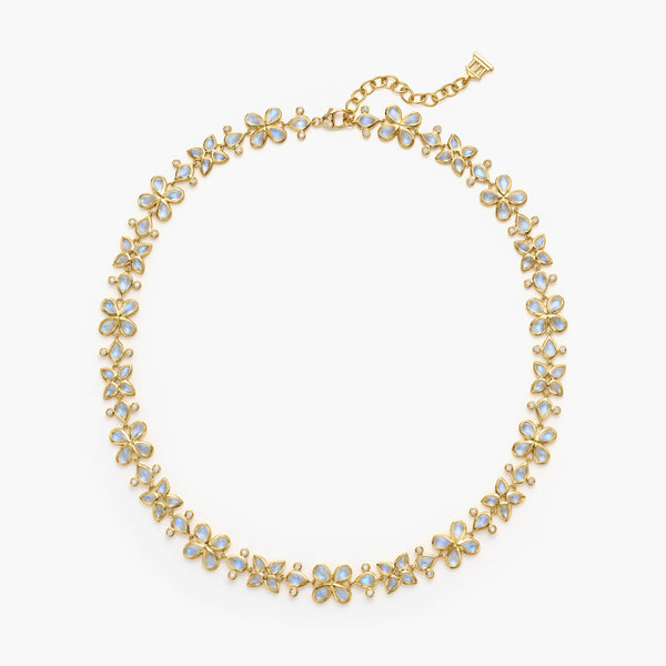18K Blue Moon Flower Necklace
