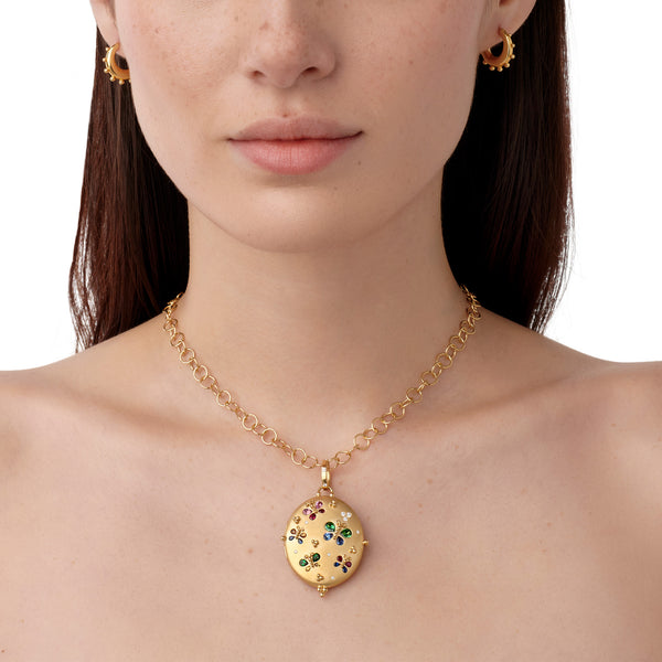 18K Precious Flutter Locket