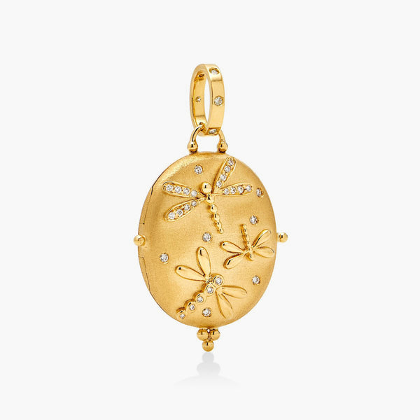 18K Dragonfly Locket