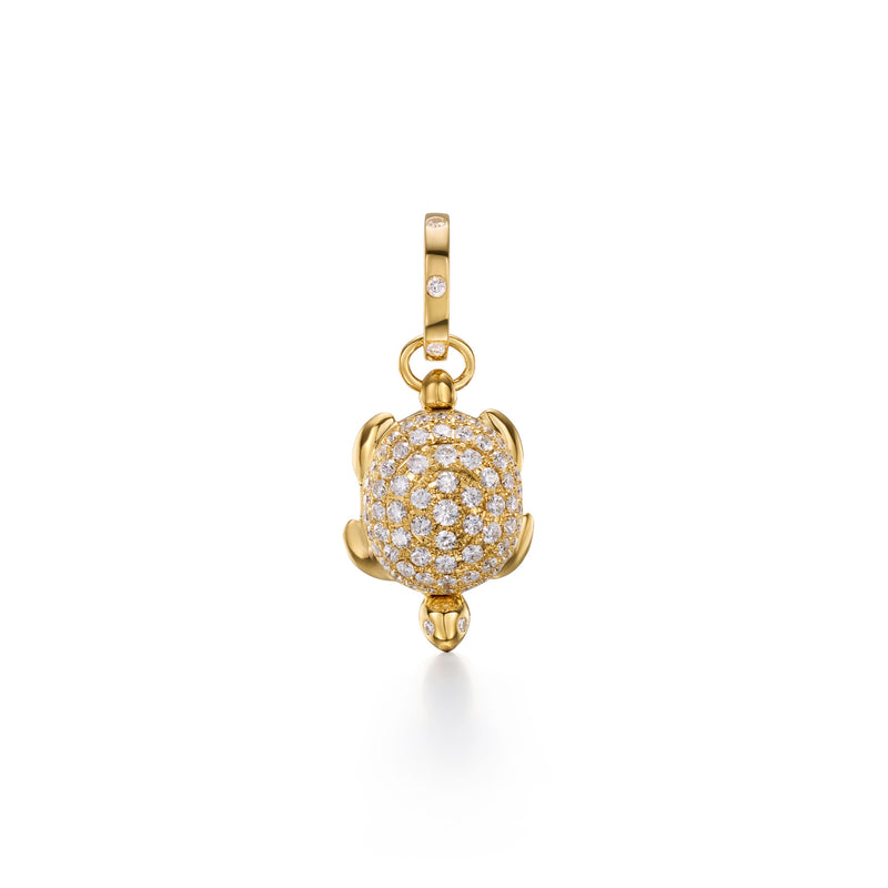 18K Diamond Turtle Locket