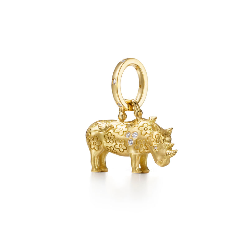 18K Kifaru Rhino Pendant