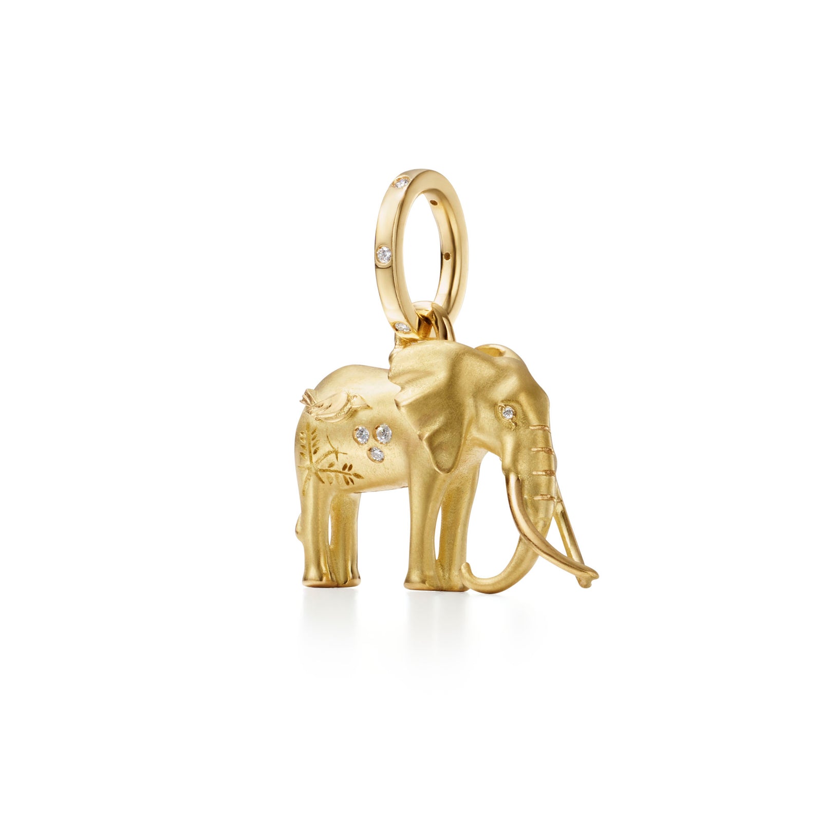 Charm Pendentif éléphant 3D En Or Jaune 333 - 8 Carats - Neuf Avec étiquettes