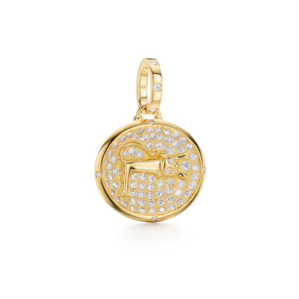 18K Diamond Lion Pendant