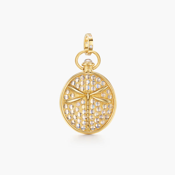 18K Blue Moon Dragonfly Pendant