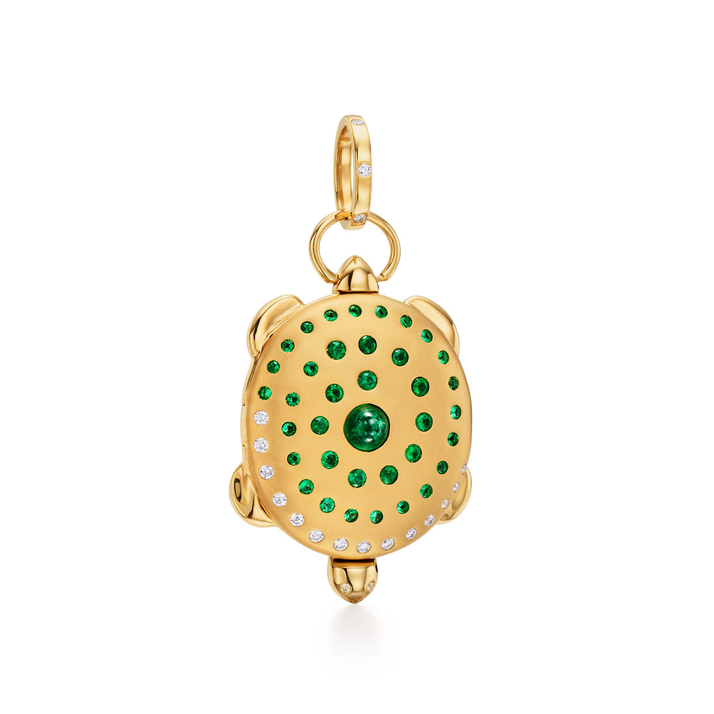 18K Spiral Turtle Locket – Temple St. Clair