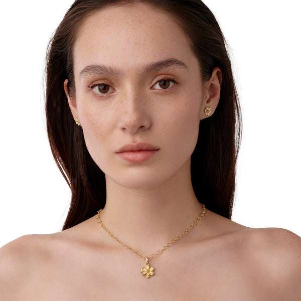 18K Golden Flower Pendant
