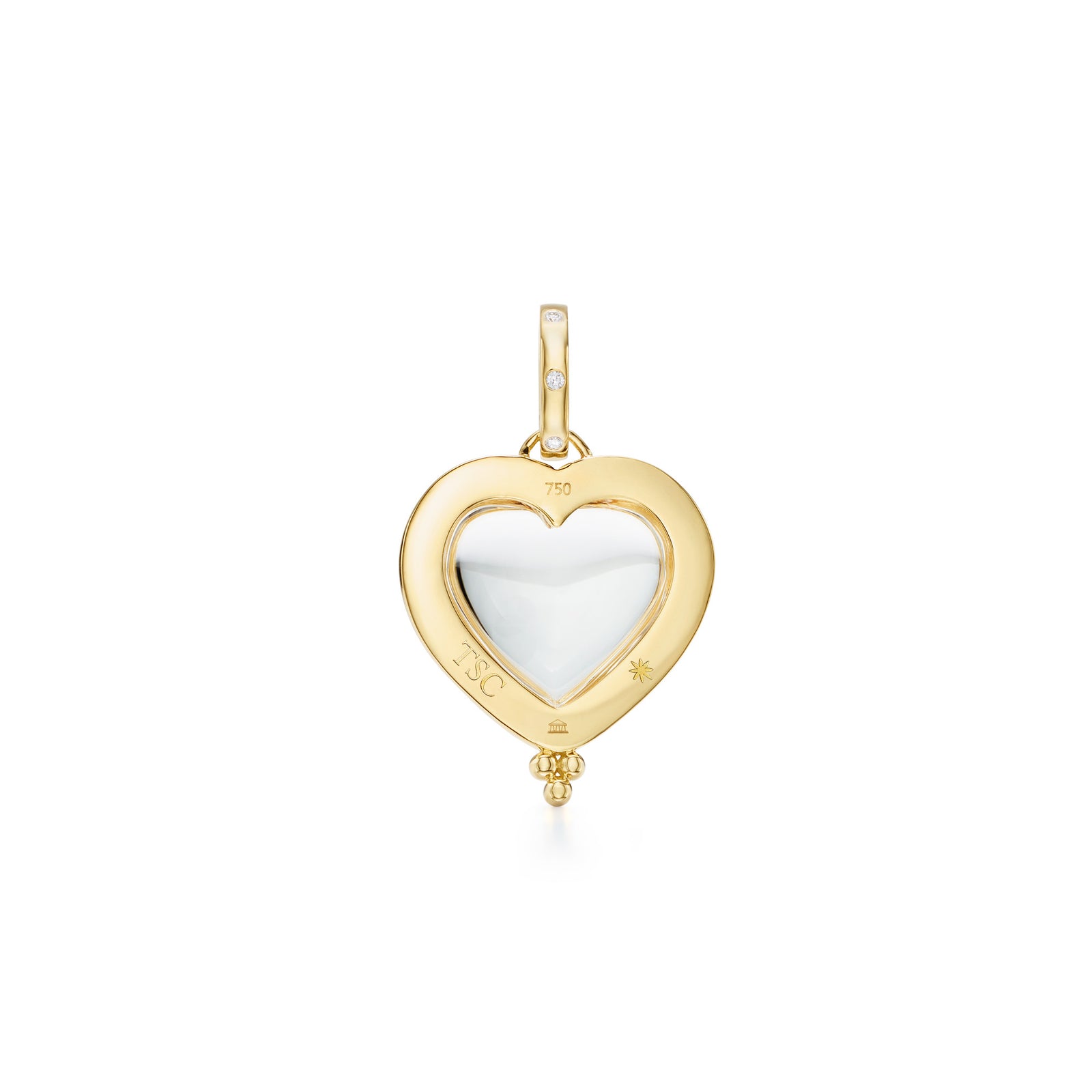 18K Pavé Heart Pendant – Temple St. Clair