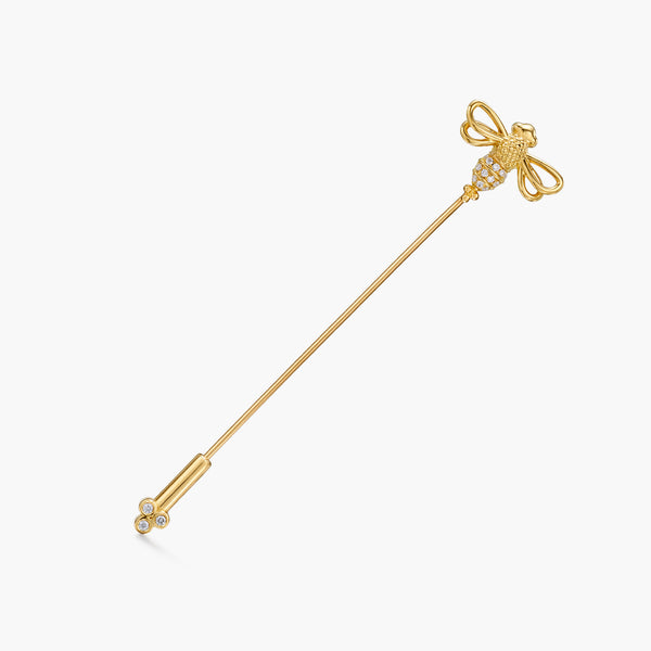 18K Resting Bee Pin