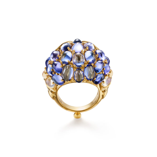 18K Tanzanite Temple Owl Ring