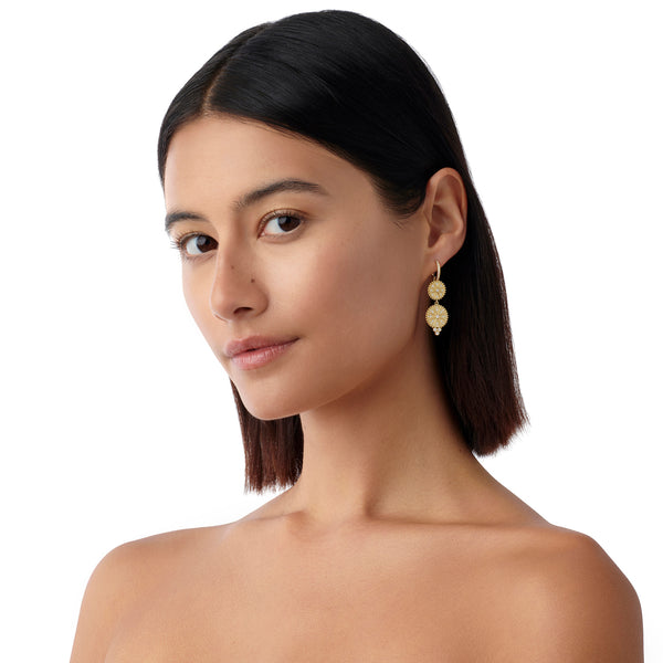 18K Orbit Star Drop Earrings
