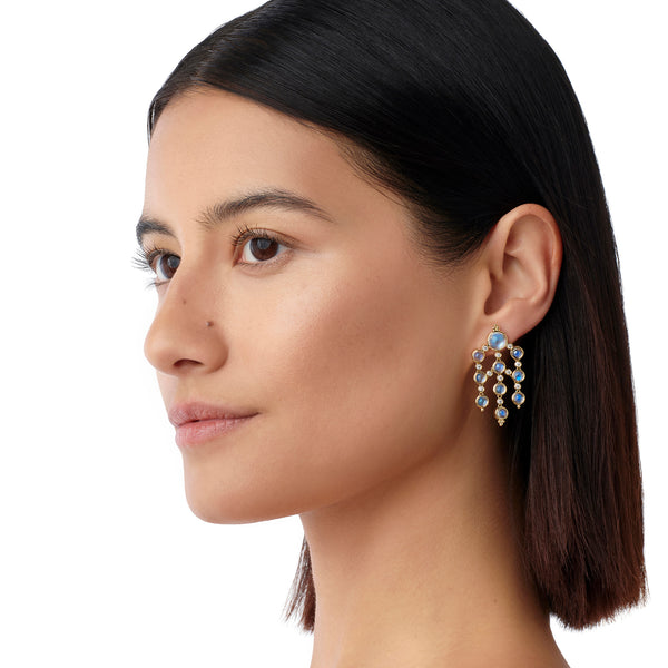 18K Galaxy Drop Earrings