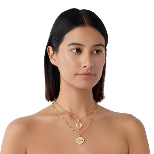 18K Diamond Sorcerer Cutout Pendant