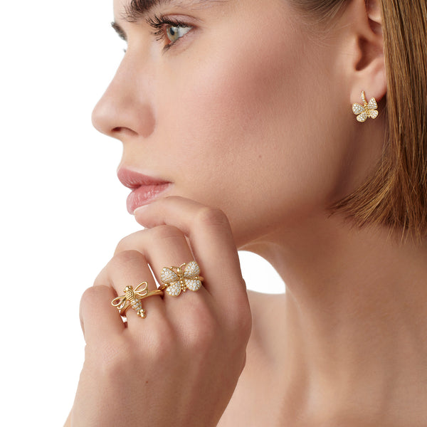18K Snow Butterfly Ring