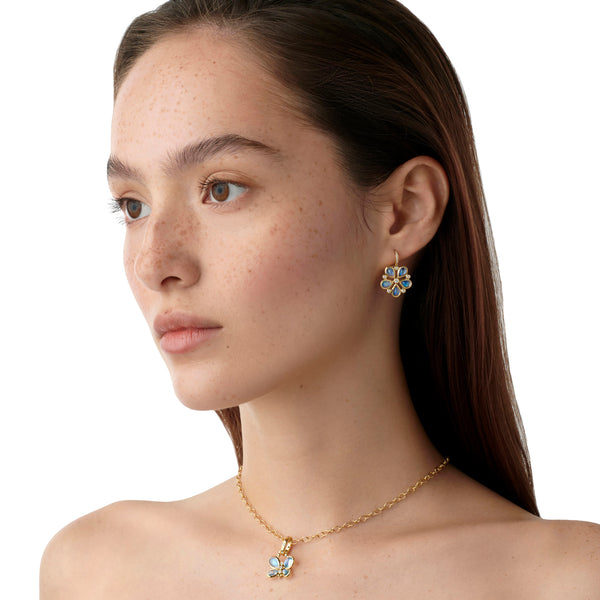 18K Luna Flower Earrings