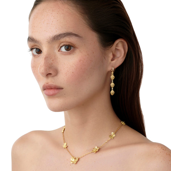 18K Arcadia Triple Drop Earrings