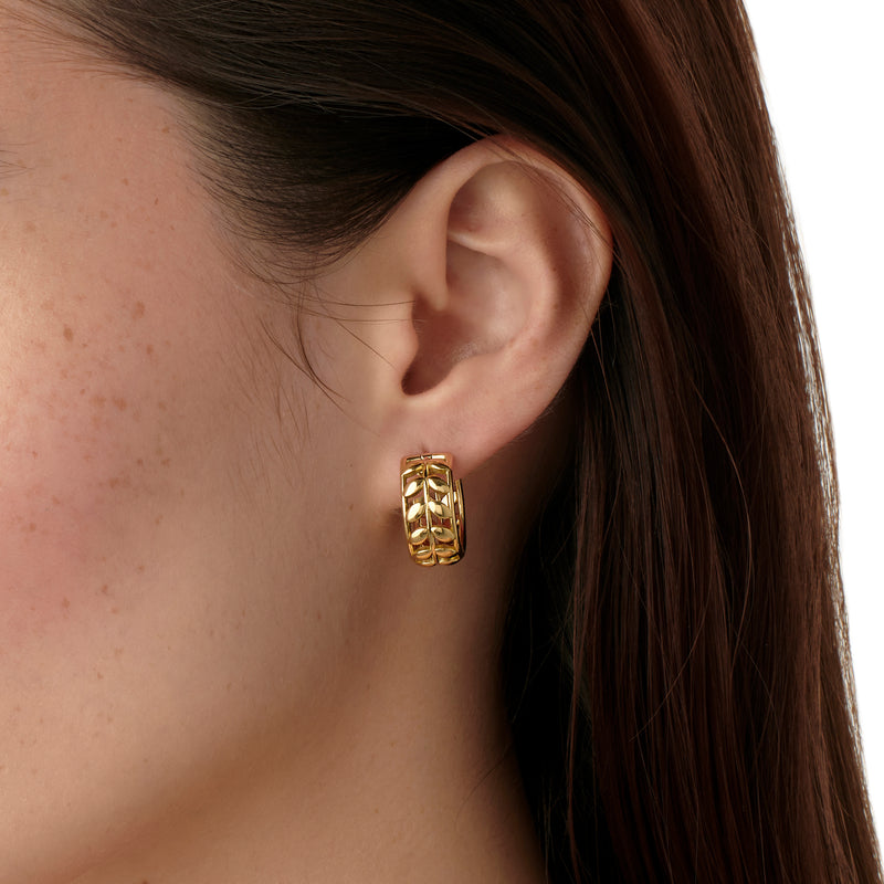 18K Golden Vine Hoops