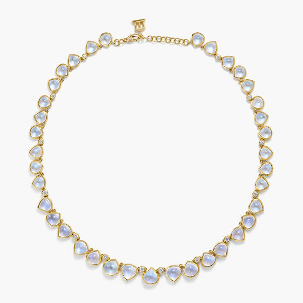 18K Blue Moon Heart Necklace