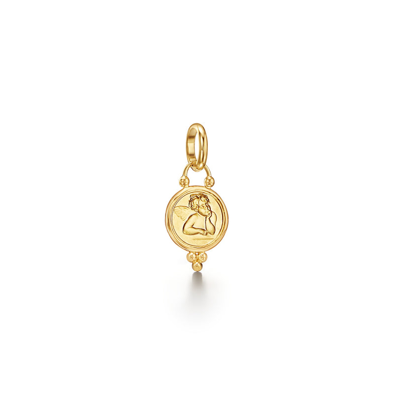18k gold angel deals pendant