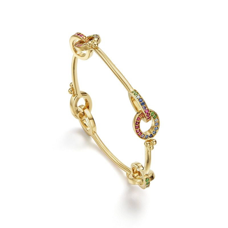 18K Orsina Rainbow Sapphire Bracelet