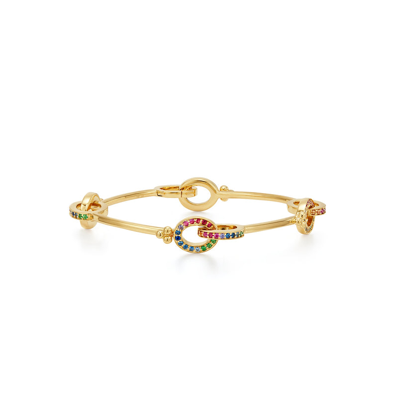 18K Orsina Rainbow Sapphire Bracelet