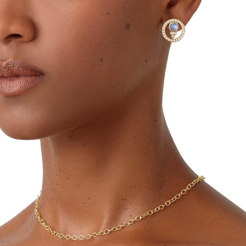 18K Diamond Orbit Earrings